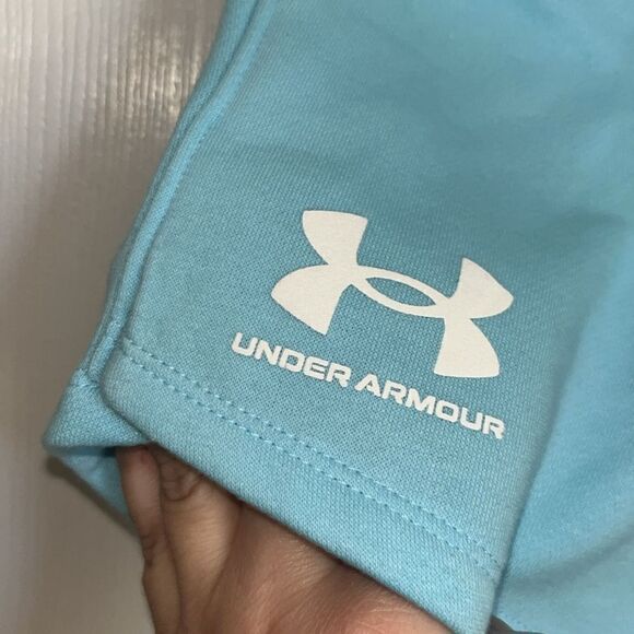 Under Armour Baby Blue Cotton Blend Loose Elastic PullOn Shorts w/ Drawstring-XL - Picture 7 of 12